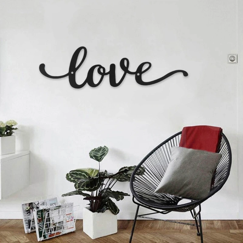 

Y1UB Metal Love Sign Wall Art Decor Decorative Restaurant Bedroom Decoration