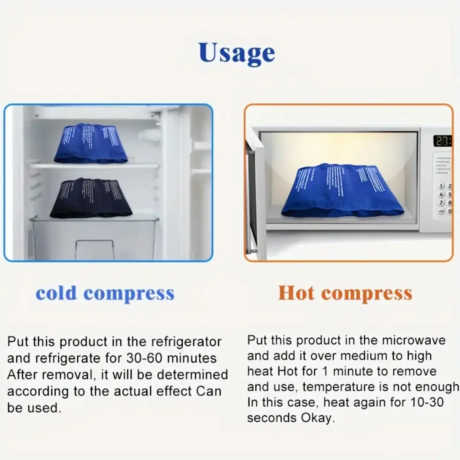 1PCS Reusable Hot & Cold Gel Pack for First Aid Sports Muscle Pain Ice Heat Pad