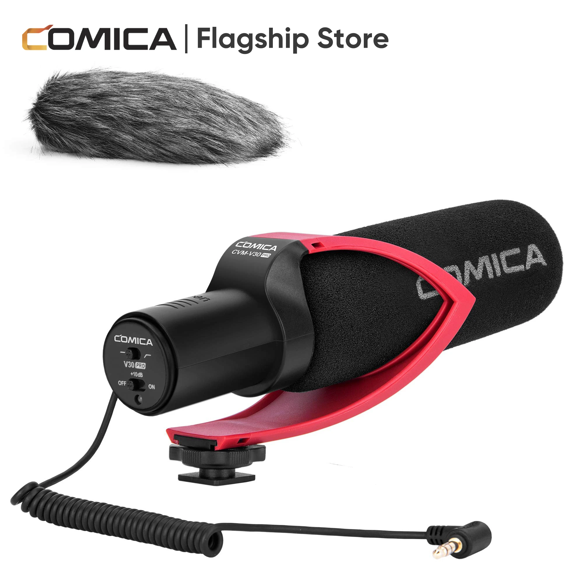 

Comica CVM-V30 PRO Camera Microphone Super-Cardioid Condenser Shotgun Microphone for Canon Nikon Sony Panasonic DSLR Camera