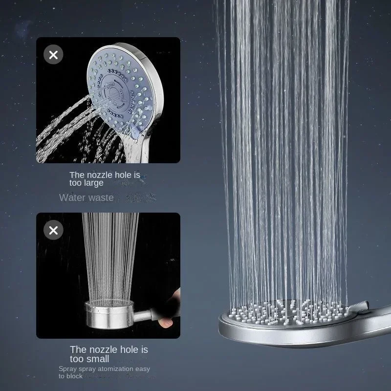 Pressurized shower head home bathroom bath pressurized bath rain water heater bath bar shower head  douche  shower mixer 2