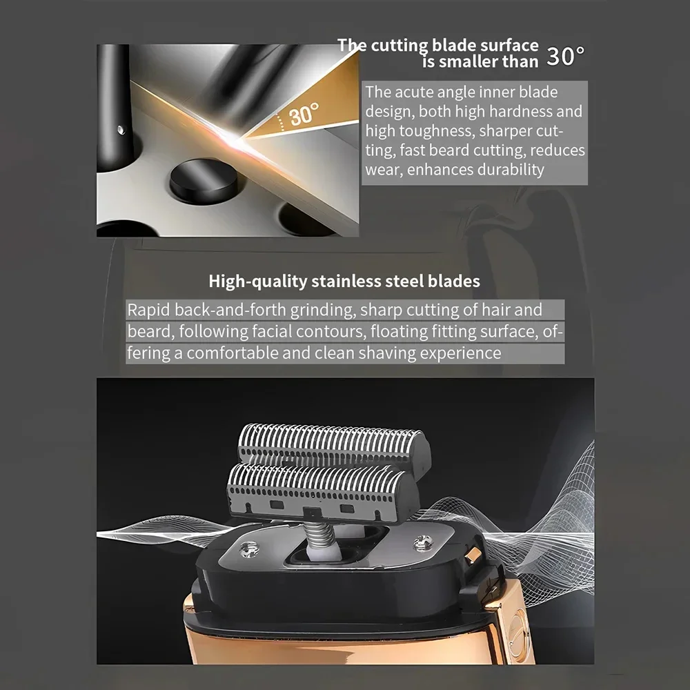 케메이 Tx1 충전식 메탈 하우징 전기 면도기 남성용 헤어 수염 전기 면도기 대머리 면도기 이발 도구