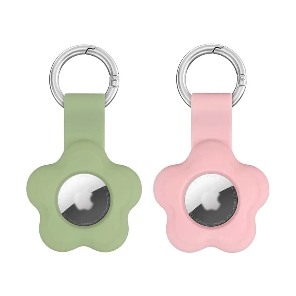 

2 PCS Airtag Keychain Case for AirTag Tracker Protective Case with Anti-Lost Anti-Drop Holder Accessories for Kids Pets Backpack