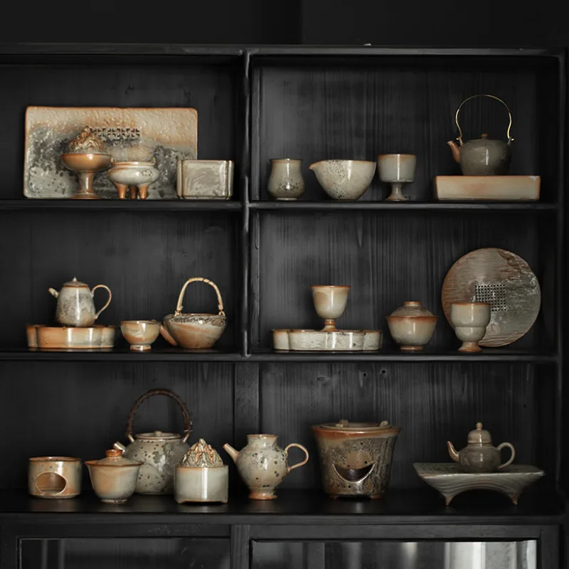 Japanese Wood-fired Porcelain Carbon Stove Kiln Change Ink Rough Pottery Alcohol Stove Outdoor Tea Making Fire Furnace Teaware