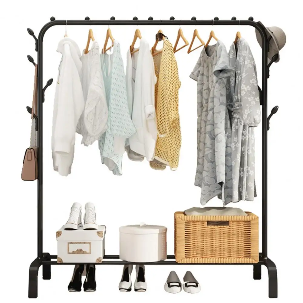 Clothes Storage Rack Clothing Shelf for Hanging Clothes Non-Slip Hat Shoes Orgnizer  Laundry Drying Rack Storage Stand 3