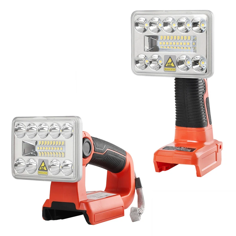 Lanterna Led sem Fio com Porta Usb Luz de Trabalho para Black And Decker Lanterna Portátil ao ar Livre Novo Bateria de Lítio 14420v 18v