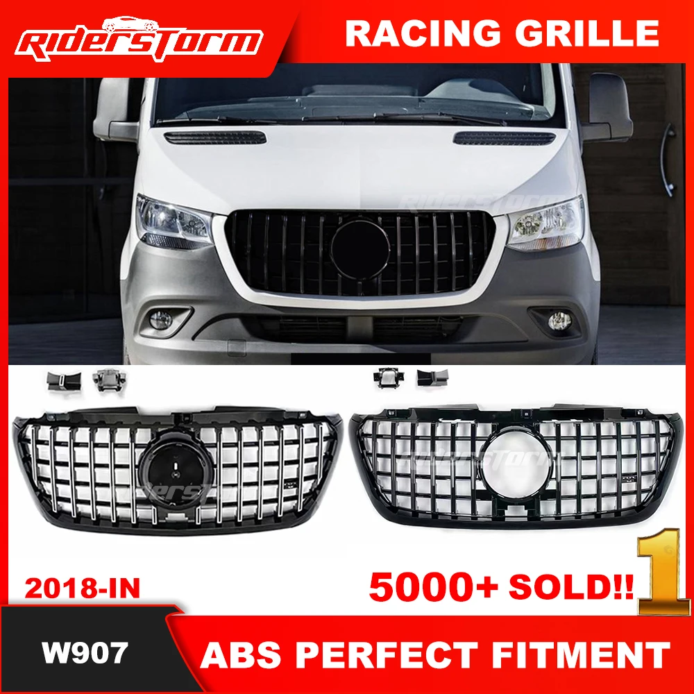 

Electric Auto ACC Model W907 Grille Year 2018+ Front Bumper Grille For merced sprinter W907 Gt Grille For W907 Panamerica Grid