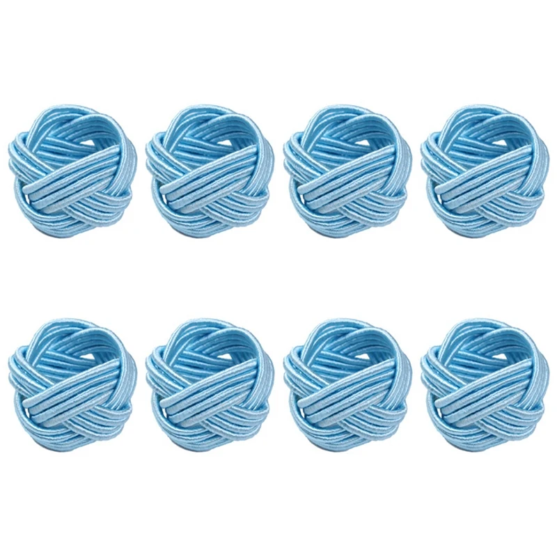 

Hot YO-8Pcs Model Room Wiring Napkin Ring Rope Woven Napkin Buckle Napkin Ring For Wedding Christmas Party