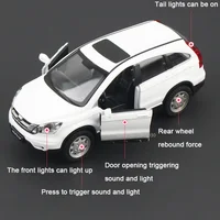 1:32 Alloy Scale Car Model Toy Honda CRV SUV Vehicles Diecast Metal Highly Simulated Model Sound Light Collection Kids Toy Gifts 2