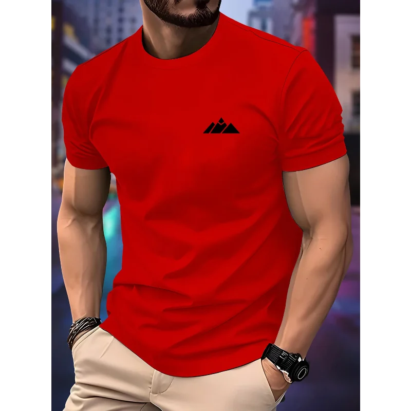 Nuova maglietta sportiva da jogging da uomo - T-shirt stile primavera/estate con stampa di lettere e maniche corte - T-shirt sportiva traspirante per il fitness - immagine 2