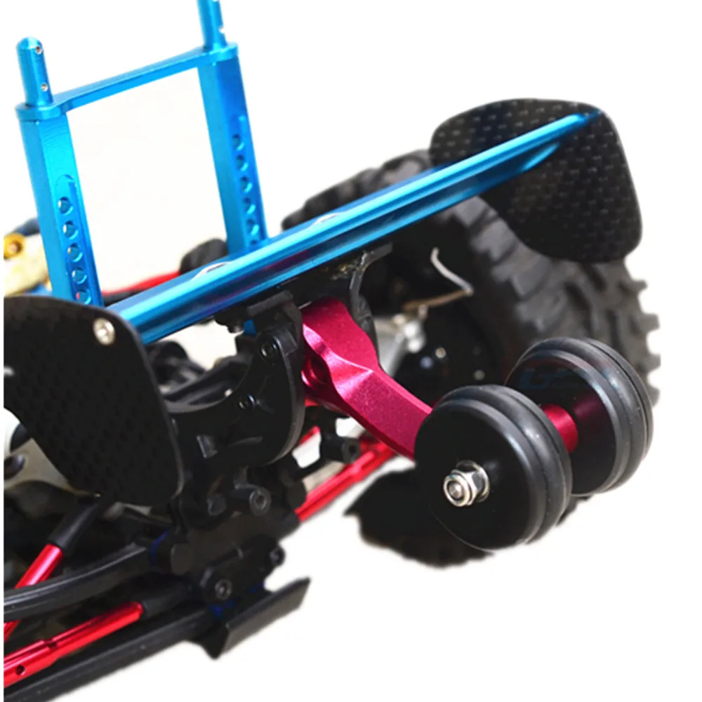 Aluminum Rear Wheelie Bar For Traxxas 1/16 Mini E-Revo - Compatible With 7121 Red