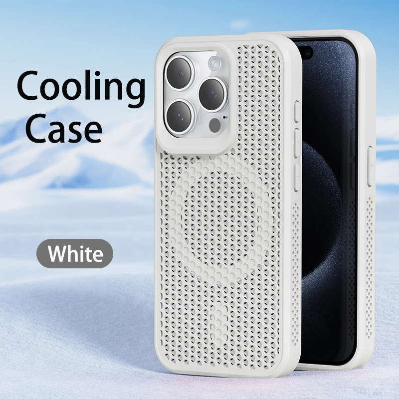 Honeycomb Heat Dissipation Magnetic Phone Case - Shockproof Bumper with TPU + PC Protection
