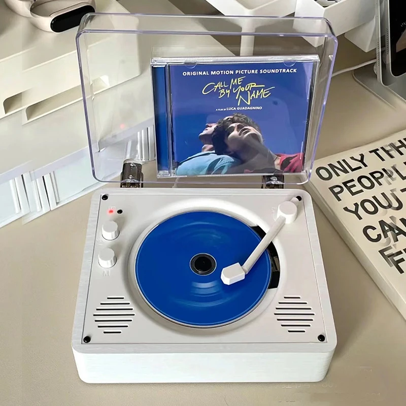 

2000 мАЭ батареи ретро CD-плеер беспроводной дистанционного управления Bluetooth динамики домашний звук поддержка CD USB AUX портативный звук мобильного телефона
