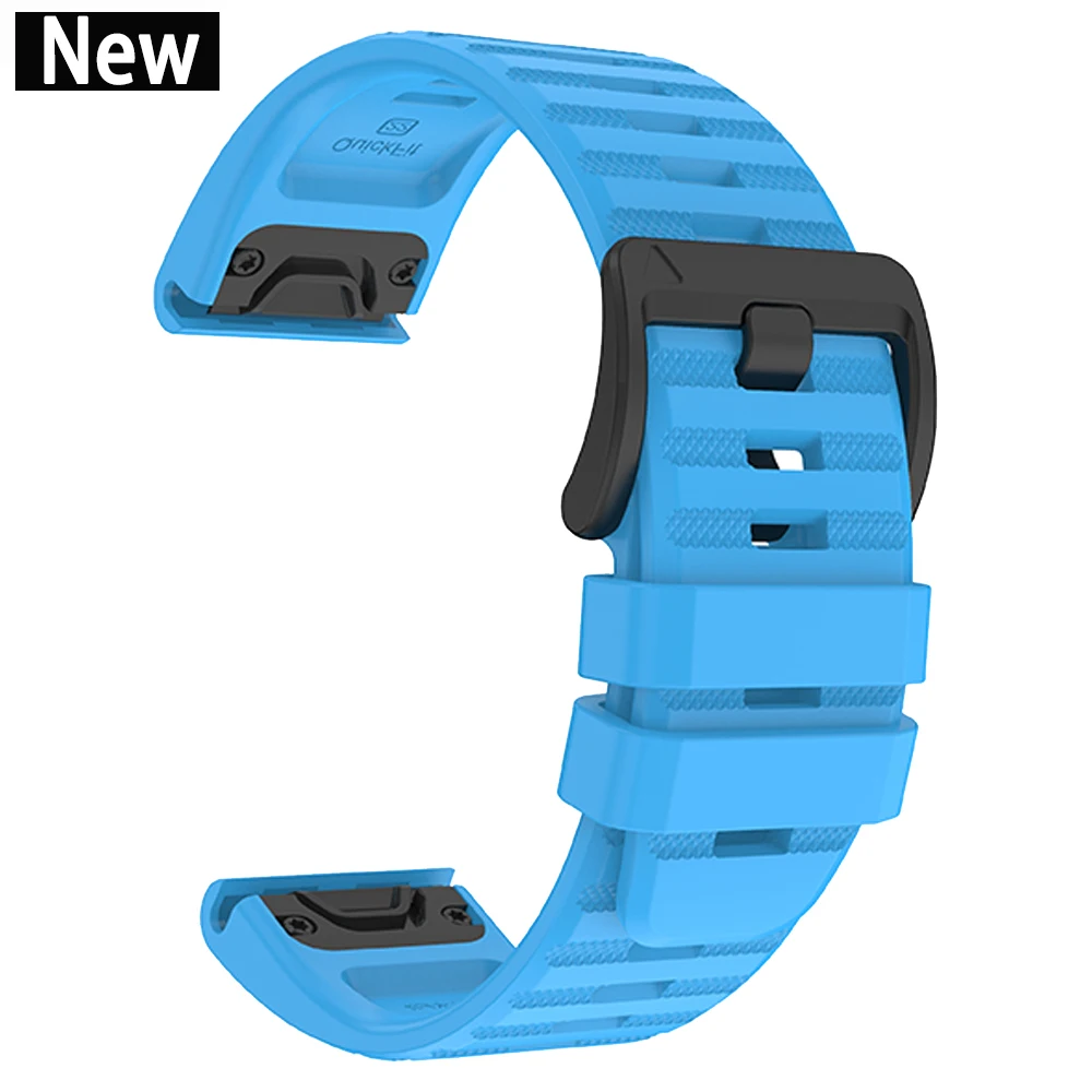 Elite Silicone Strap Bracelet for Fenix8 Watch - QuickFit, 26/22mm, Durable and Stylish