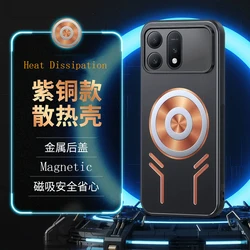 Enhanced Copper Cooling Case with Metal Graphene Heat Dissipation Features for Honor Win Turbo (Black)