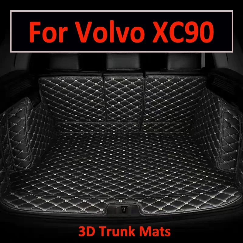 

Custom Leather Car Trunk Mats For Volvo XC90 2015-2021 Rear Trunk Floor Mat Tray Carpet Mud