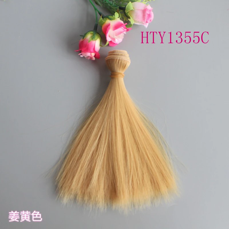 1 Pieces Natural Color Soft Straight Doll Hair for Blyth Doll Wigs for Barbie Wig Diy Accessory toy wigs doll wigs doll accessories