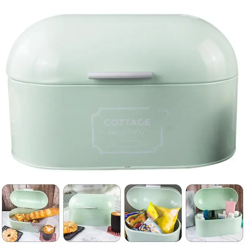 

European Dustproof Bread Box Household Extra Large Metal Bread Storage Box