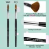 Saviland 5pcs Acrylic Nail Brush Set Acrylic Nail Brushes for Acrylic Application Professional Round Shaped Nail Acrylic Brushes 5