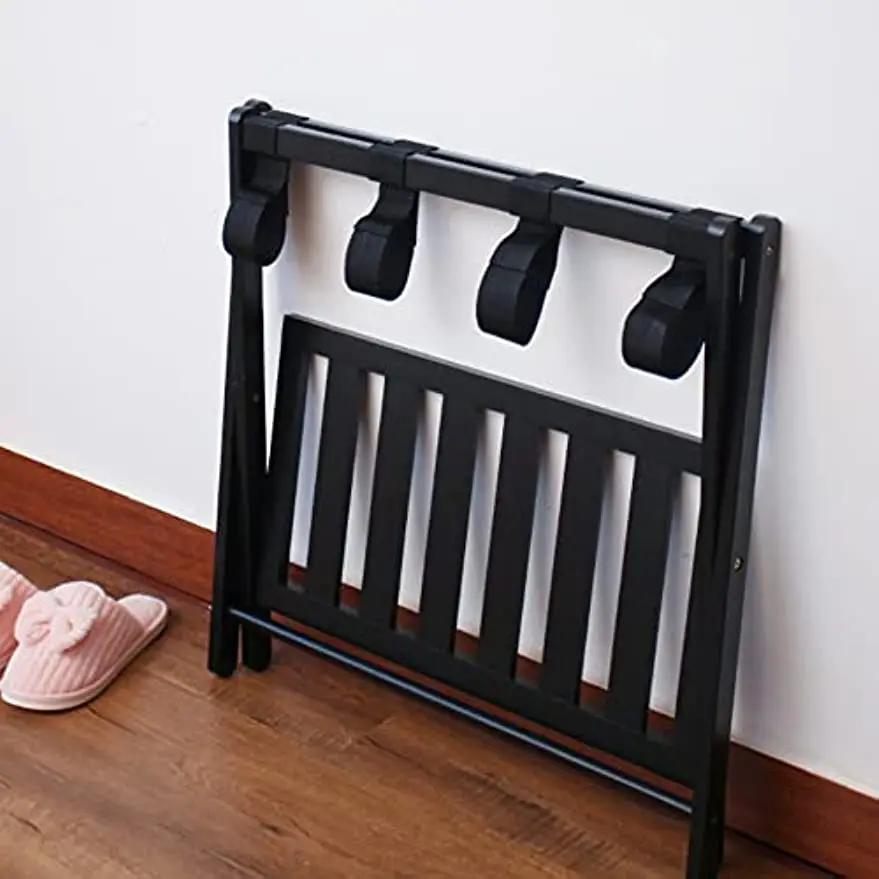 Portable Bamboo Wood Folding Luggage Rack