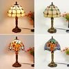 E27 Retro Baroque LED Table Lamps Mediterranean Vintage Stained Glass Bedroom Reading Cafe Bar Decor Desk Lights With EU/US Plug 4