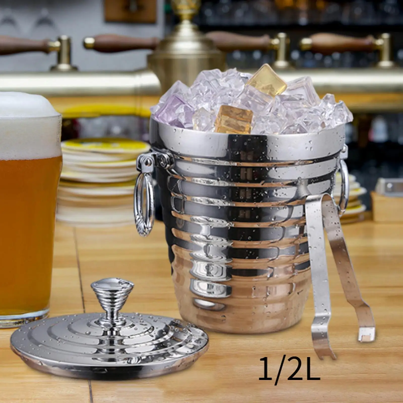 Metal Ice Bucket Champagne Bucket Cooler Bucket for Cocktails Camping Picnic Metal Ice Bucket Champagne Bucket Cooler Bucket for Cocktails Camping Picnic