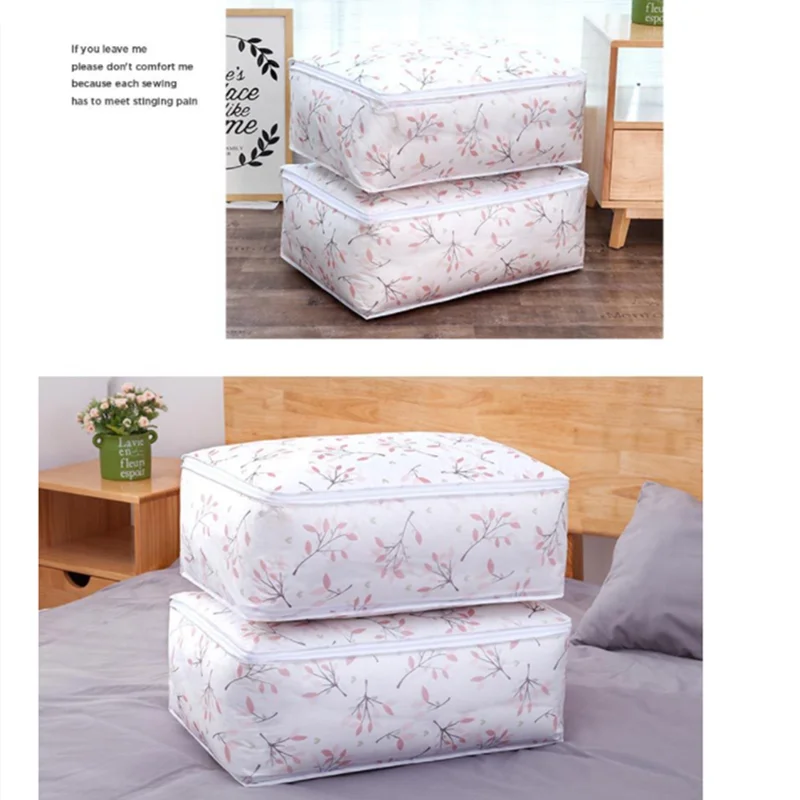 

Wardrobe Home Clothes Big Capacity Foldable Quilt Storage Bag Blanket Quilt Pillow Finishing Storage Bag Dustproof Organizer Bag