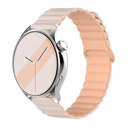 Magnetic Loop Silicone Link Bracelet - Universal Smartwatch Band, 20mm/22mm Strap for 20mm watch band (23.Oxford with gray)
