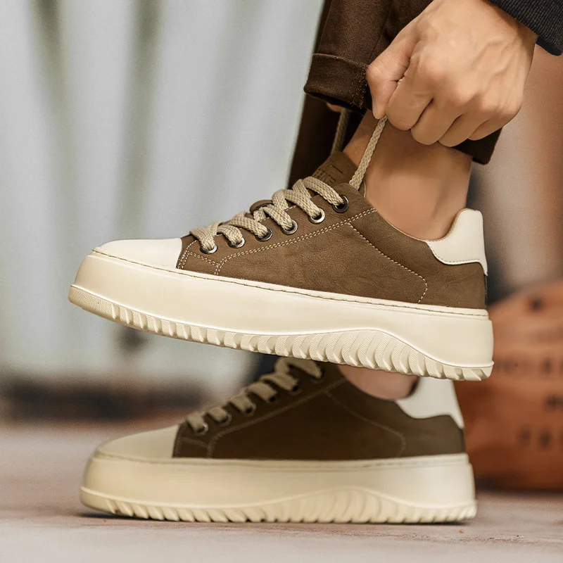 New autumn and winter men's board shoes Trendy high-quality Style Outdoor leisure party Daily youth walking thick soled shoes 5