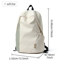 Sleek Lightweight Waterproof Backpack - Unisex Casual Travel & Sport Bag (Beige)