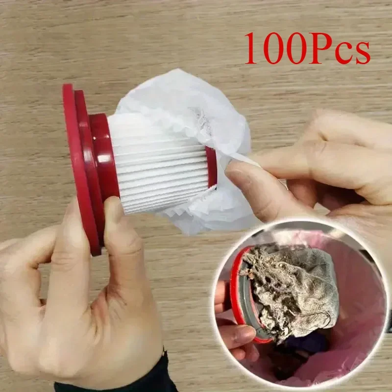 Vacuum Cleaner Filter Cover 100/50/20pcs Disposable Washable Non-woven Fabric for Handheld Vacuum Cleaner