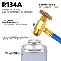 Kit de Recharge d'Air Indispensable, Tuyau de Climatisation de Voiture, Jauges de Recharge de Gaz R12, 30lb, R134A 1