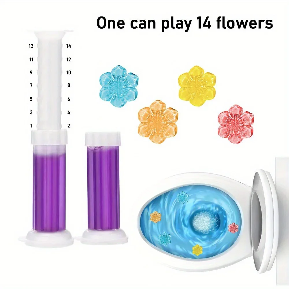 6pcs toilet cleaning printing floral toilet deodorization deodorization gel suitable for toilets bathrooms kitchens toilet deodorization gel
