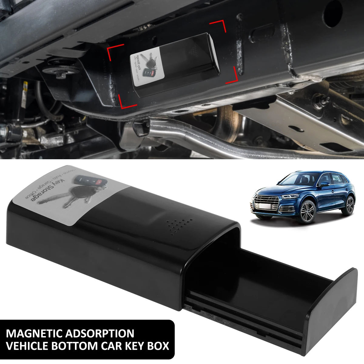 Magnetic Black Key Safe Box Outdoor Anti Rust Storage