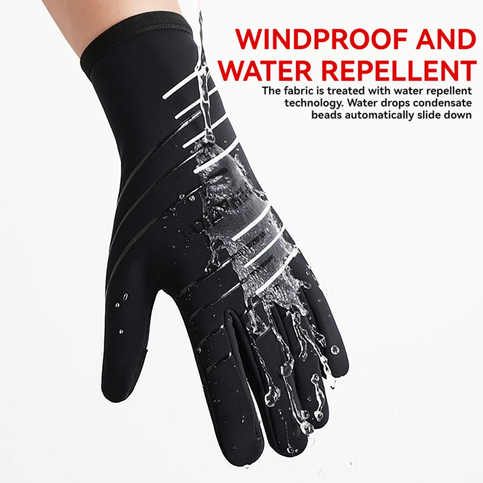 GTUBIKE Winter Warm Cycling Gloves Water Windproof Touchscreen Anti-slip Bicycle Motorbike Gloves Men Hiking Mountaineering