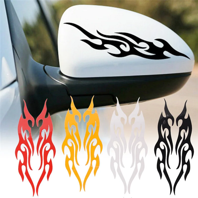

Cool Flame car sticker bumper rearview mirror body sticker Car Scratch occlusion car modification decorative accessories