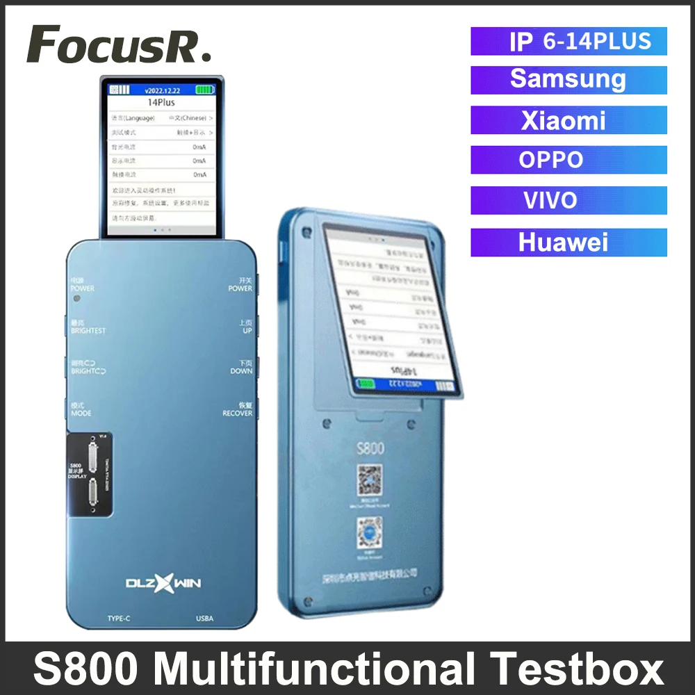 

DL S800 LCD Touch Screen Tester Display True Tone Recovery Battery Repair For iPhone 6-14 Plus 13 For Samsung Redmi Huawei Oppo