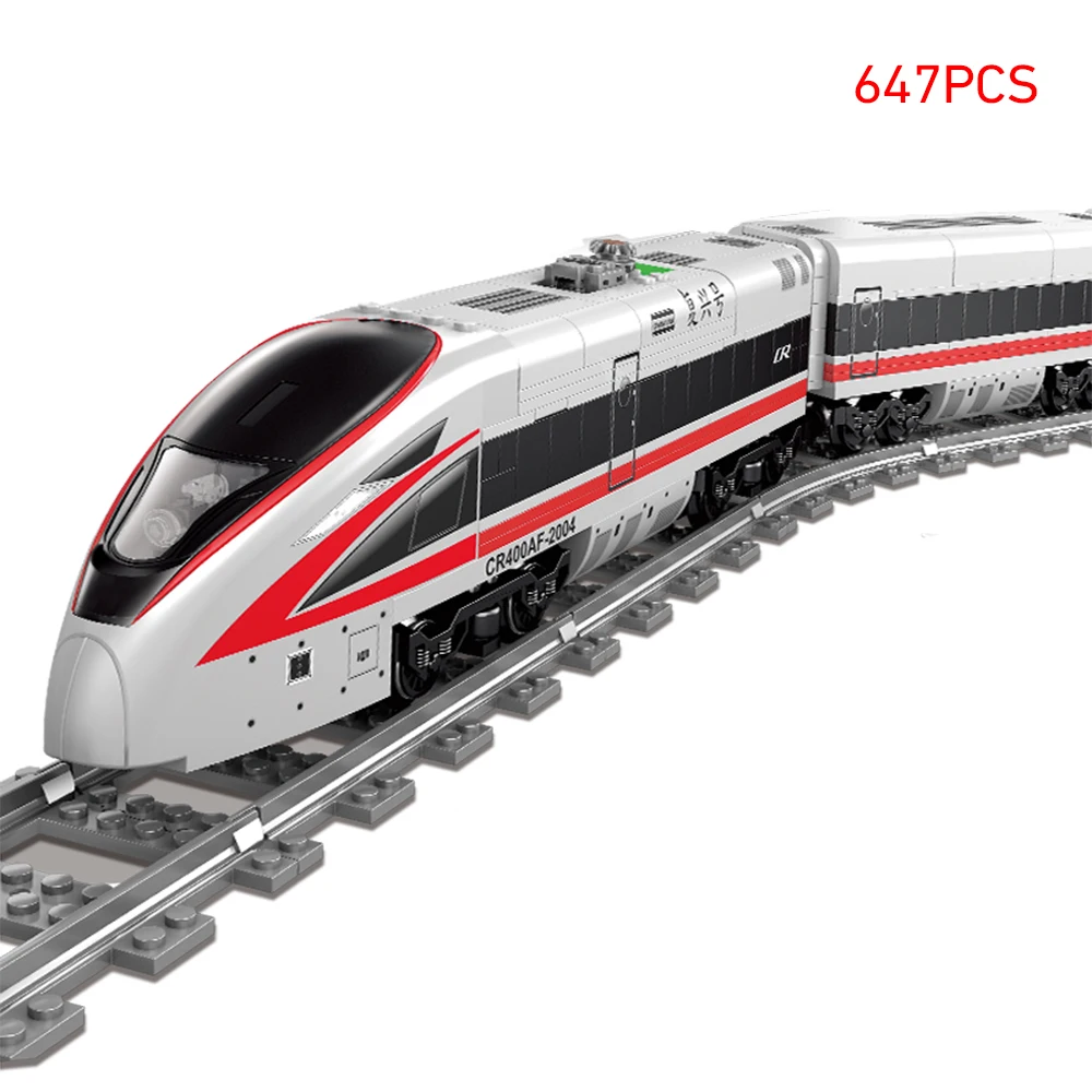 High-Speed Rail Train Building Block Set - Ultimate High-Tech Vehicle Toy