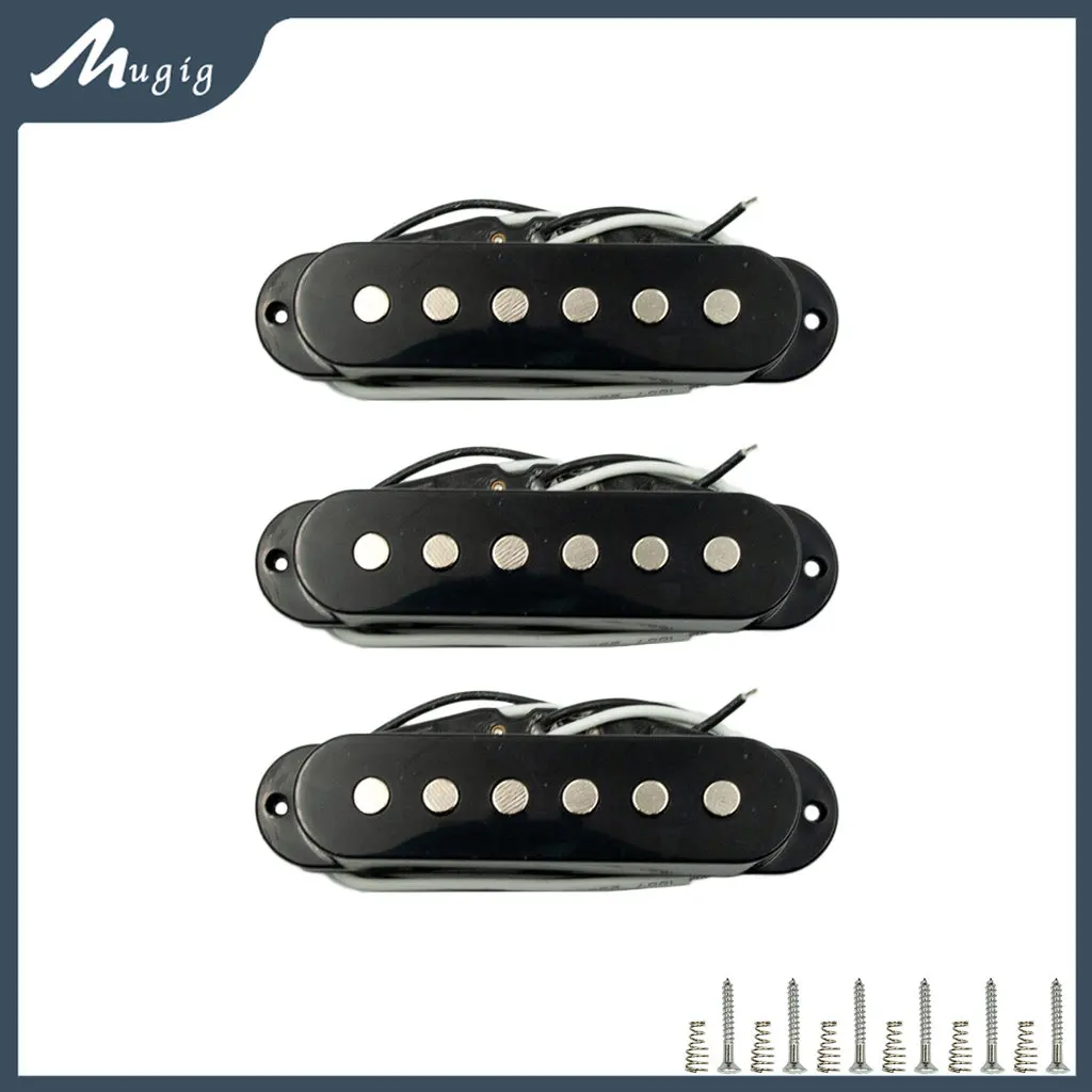 

Mugig 3Pcs 48mm Single-coil Guitar Pickup Neck/Middle/Bridge Electric Guitar Single-coil Pickup