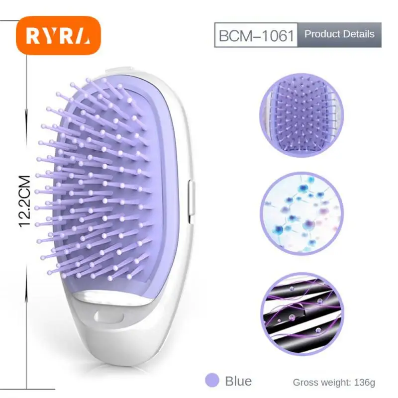 

Hair Styling Comb Silicone Portable Comfortable Smooth Hair Repair Hair Comb Negative Ion Massage Comb Electric Hair Care Beauty