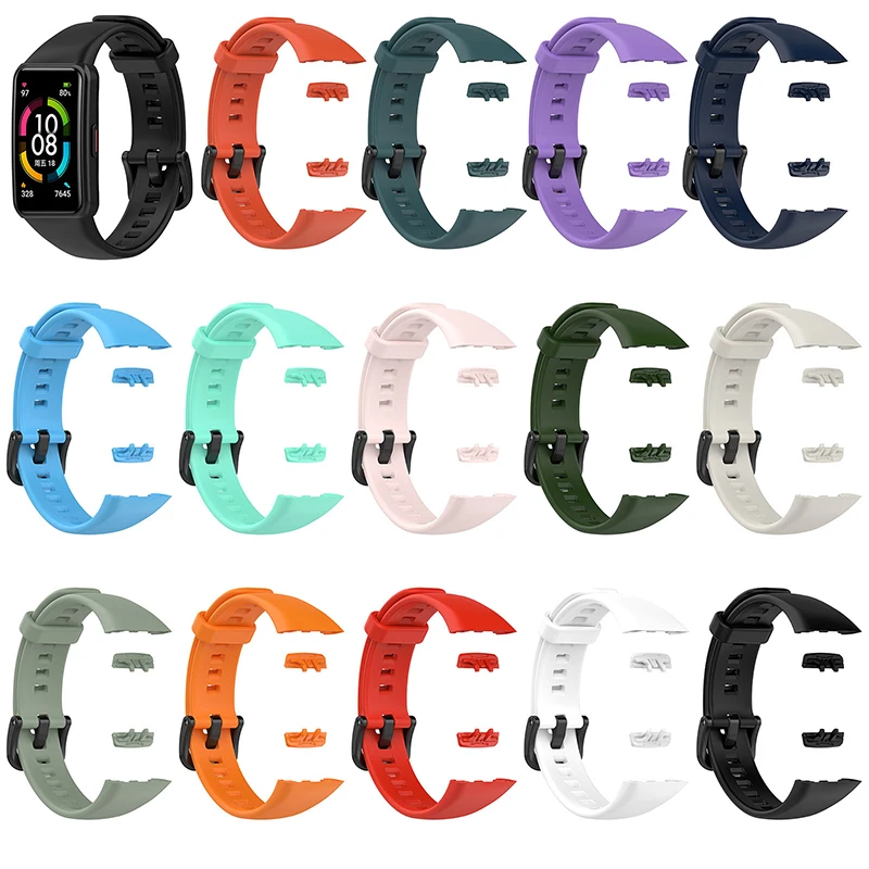 

Replacement Sports Strap For Huawei Band 6 Smart Watch Soft Silicone Bracelet For Honor Band6 Huawei Band 6 Pro Correa Wristband