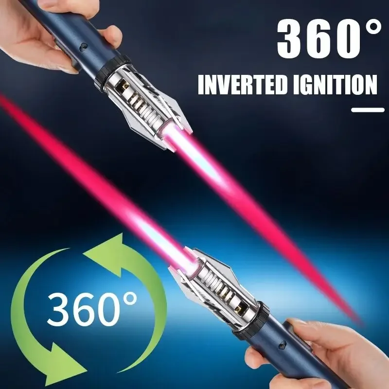 Planet Lightsaber Butaangasaansteker 360 Gebruik Metaal Buiten Winddicht Turbine Fakkel Jet Aansteker Gun Bbq Lassen Sigaar Tool Groener Color Black 1517564337