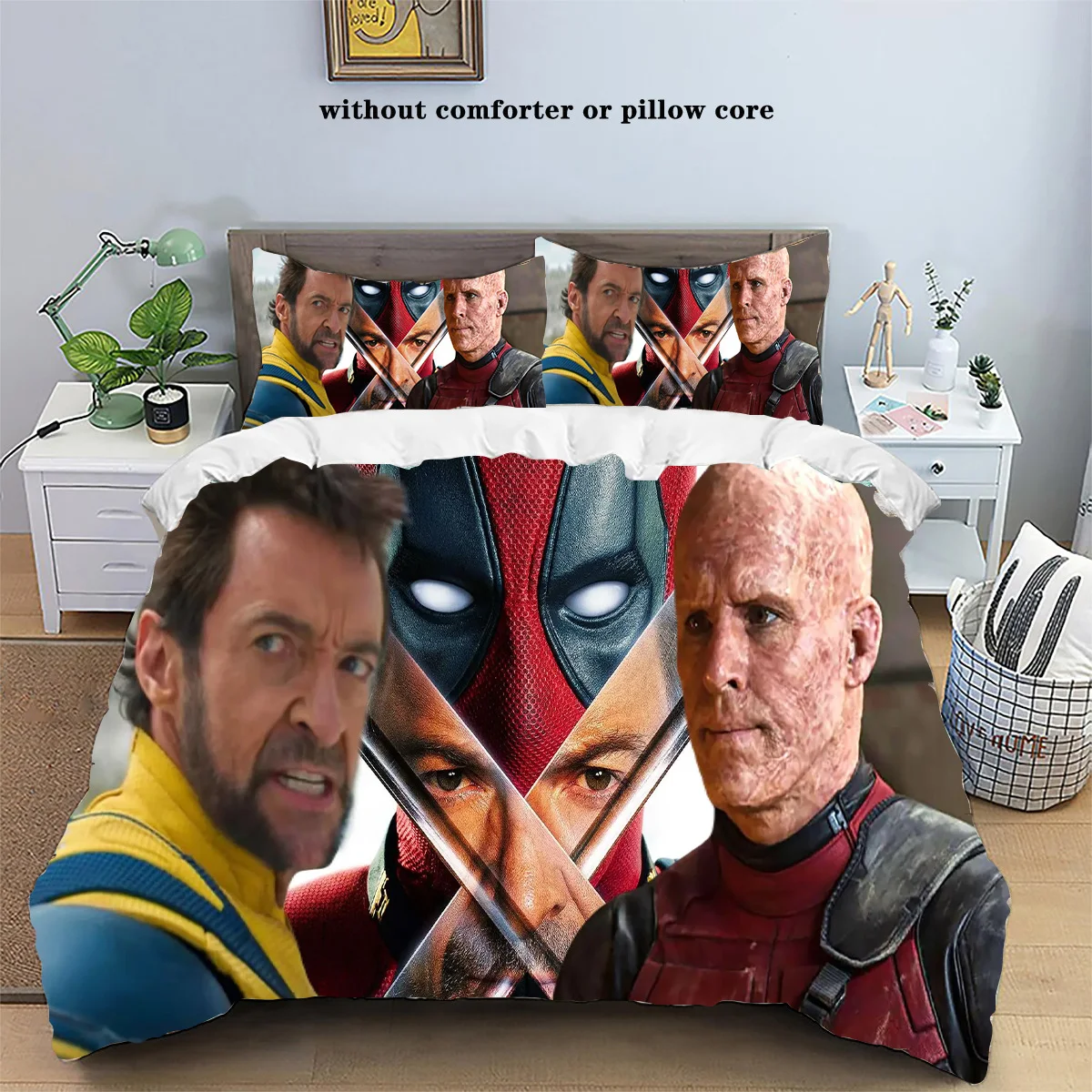 Description Picture 6 of itemIconic Brand Movie Deadpool & Wolverine Bedding Set Deadpool Quilt Duvet Cover Pillowcase Kids Bed Comfortable Bed Set Twin King