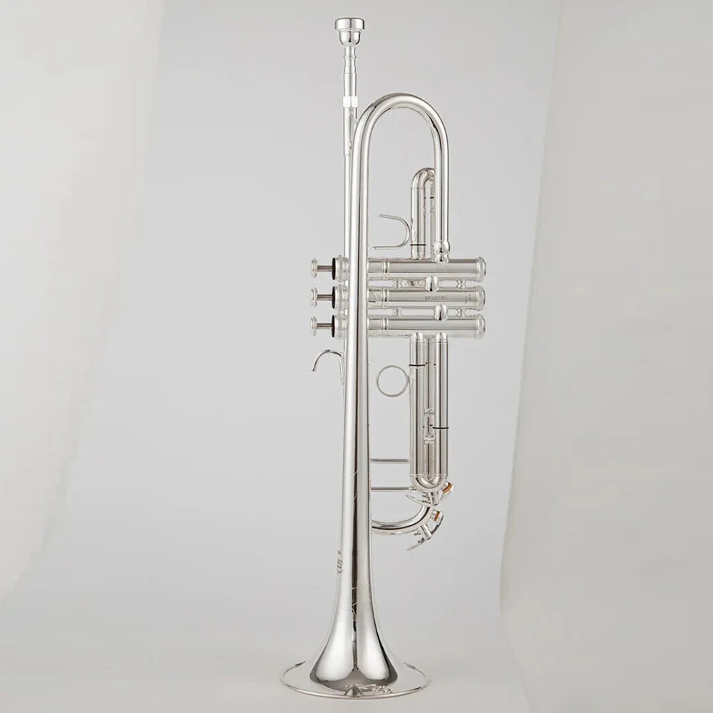 Japan 9335 Professional Trumpet Flat B Tone Brass Silver Plated Trumpet Musical Instrument Hard Shell