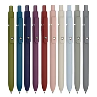 Retro Morandi Retractable Gel ink Ballpoint Pen,Extra Fine Point Black ink Smooth Writing Quick Dry Japan Mikuni ink Refills 1