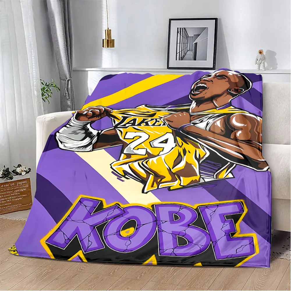 Printed Blanket Basketball Star K-kobeS  Picnic Blankets Warm Blanket Soft and Comfortable Blanket Home Travel Birthday Gift 4