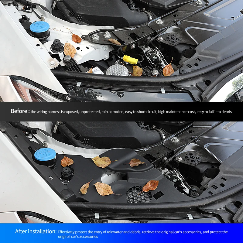 Фото 2 шт., защитная крышка переднего моторного отсека для BMW 3 серии G20 G28 2020 2021 2022 2023 Пылезащитная модификация фар №4