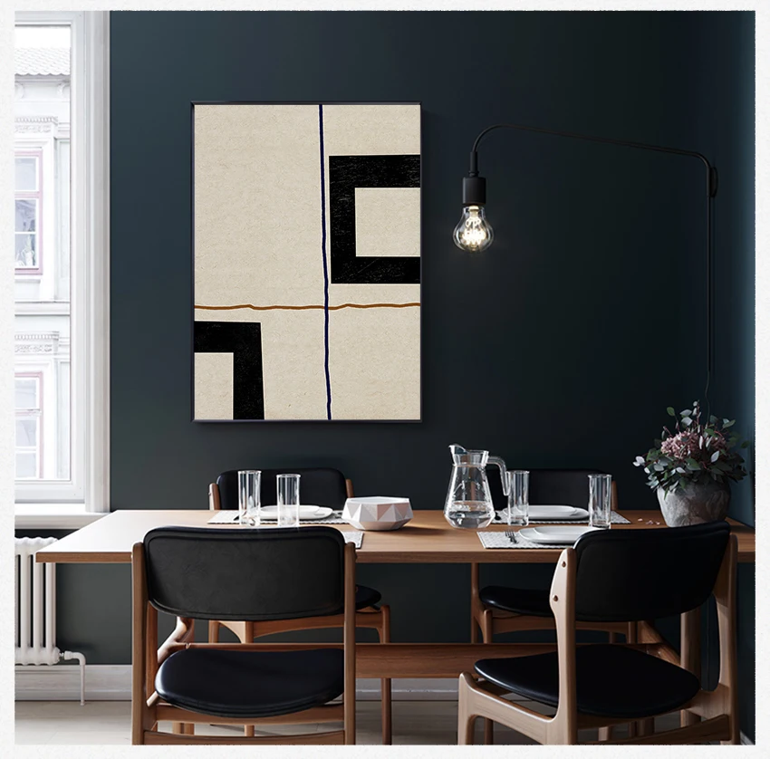 Minimalist Abstract Color Marks Canvas Wall Art