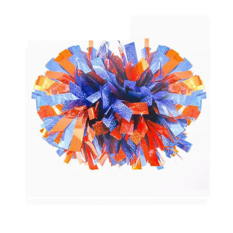 1Piece,Cheerleader Pom, Cheerleader Poms,TURQUOISE, Holographic Silver, 4 ",6",8 ", Pick Color