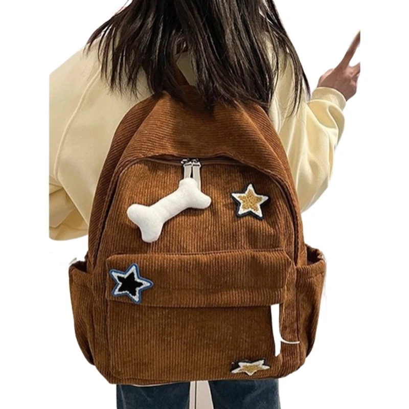Durable Backpack Y2K Fashion Backpack Stylish Backpack Star Pattern Bag Durable