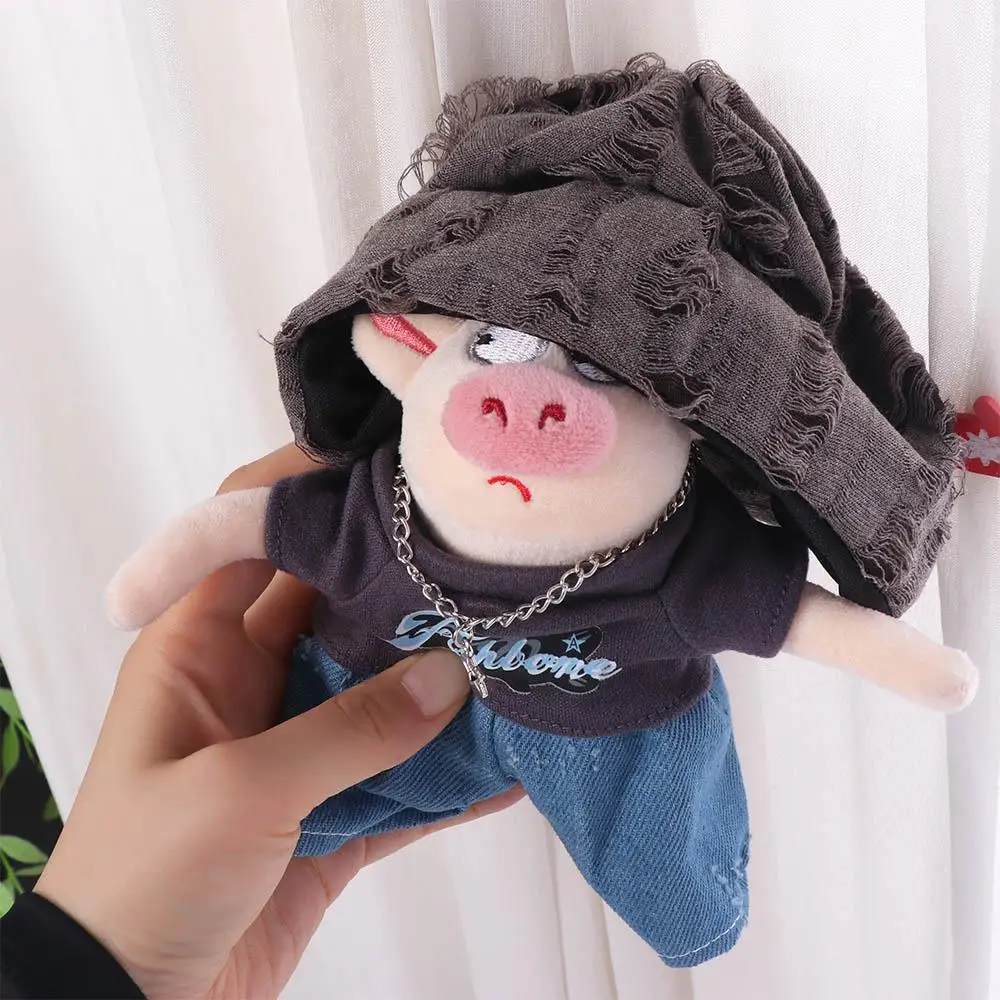 1 set Clothes Hat 20cm Cotton Clothes Pants Necklace Cotton 's Clothes Outfit Fashion Clothes Children's Gift